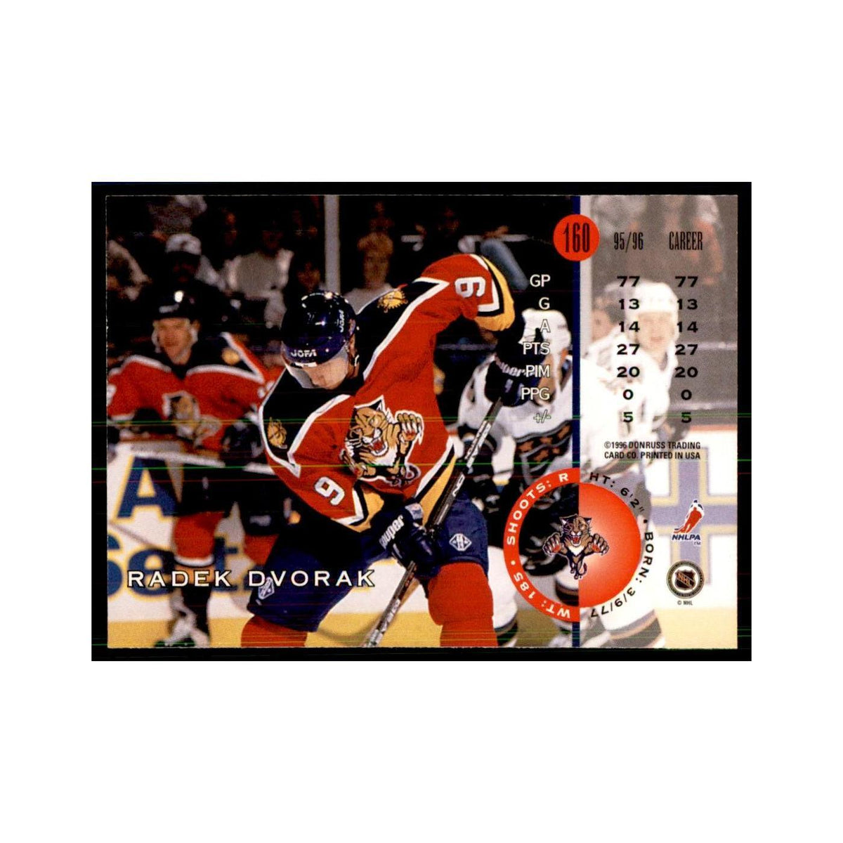 Radek Dvorak 1996 Leaf #160 Hockey Cards Hockey Card NM