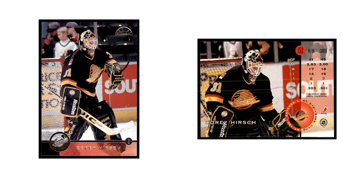 Corey Hirsch 1996 Leaf #152 Hockey Cards Hockey Card NM
