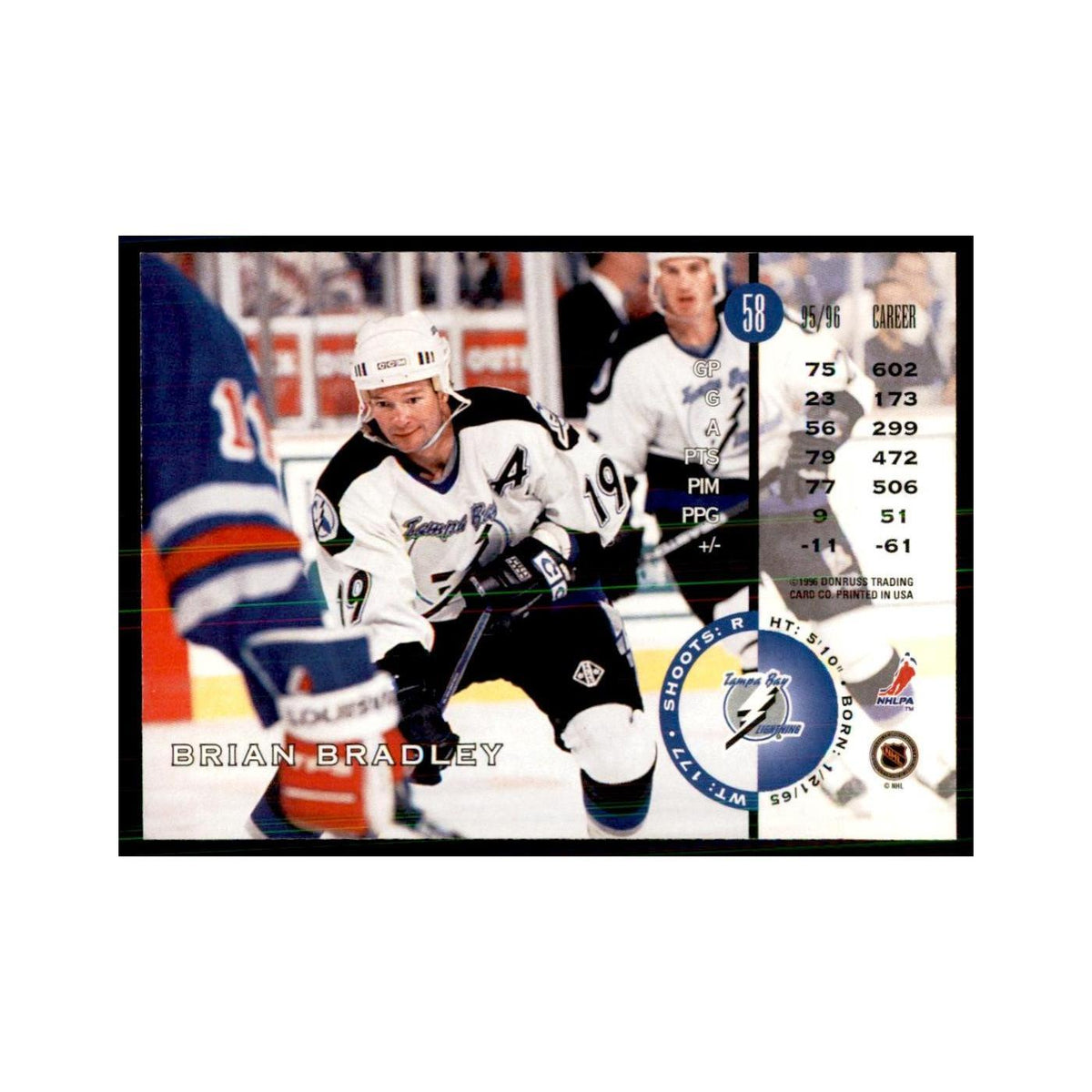 Brian Bradley 1996 Leaf #58 Hockey Cards Hockey Card NM