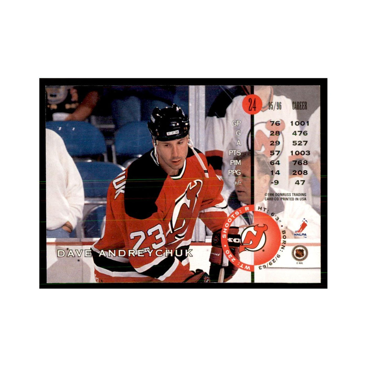 Dave Andreychuk 1996 Leaf #24 Hockey Cards Hockey Card NM