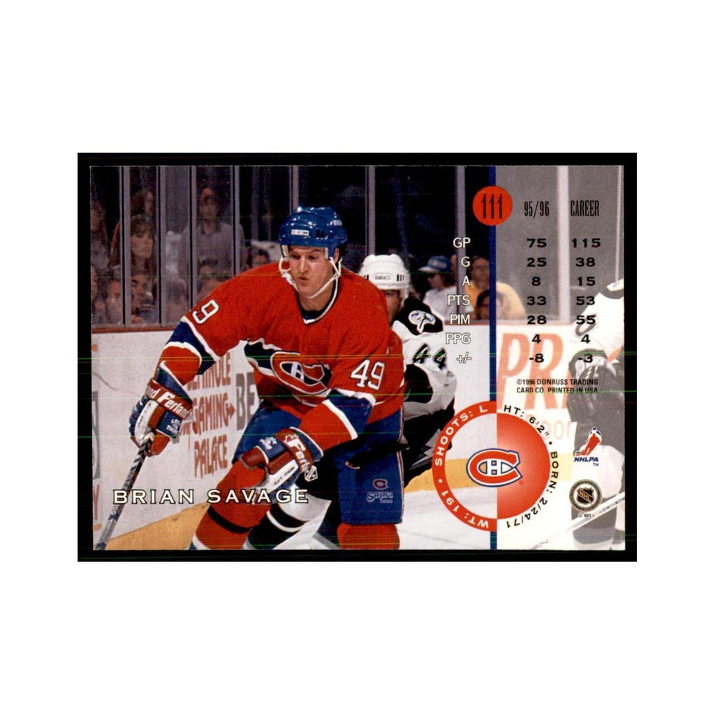 Brian Savage 1996 Leaf #111 Hockey Cards Hockey Card NM