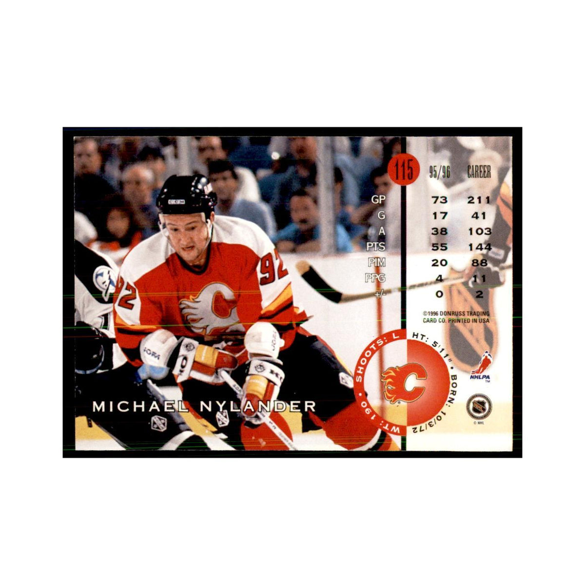 Michael Nylander 1996 Leaf #115 Hockey Cards Hockey Card NM
