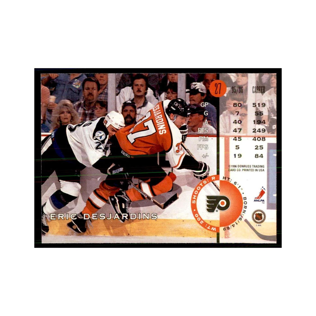 Eric Desjardins 1996 Leaf #27 Hockey Cards Hockey Card NM