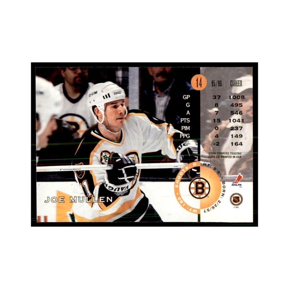 Joe Mullen 1996 Leaf #14 Hockey Cards Hockey Card NM