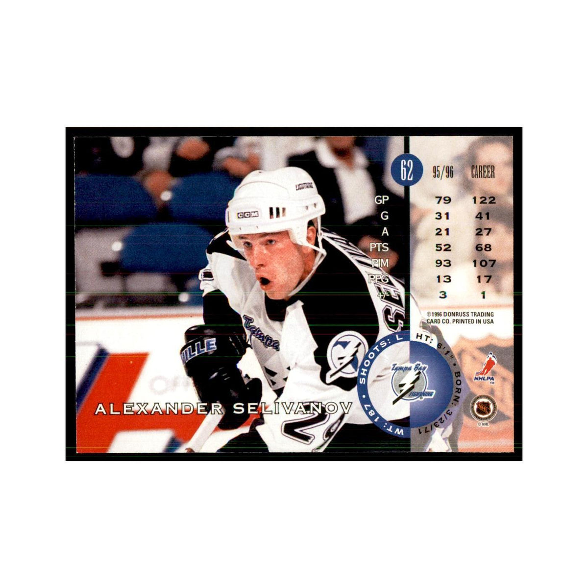 Alexander Selivanov 1996 Leaf #62 Hockey Cards Hockey Card NM