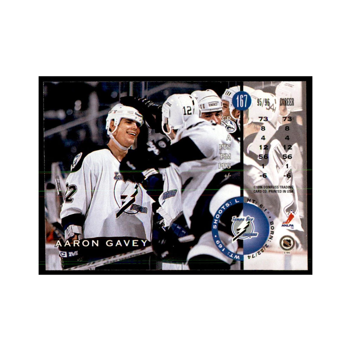 Aaron Gavey 1996 Leaf #167 Hockey Cards Hockey Card NM