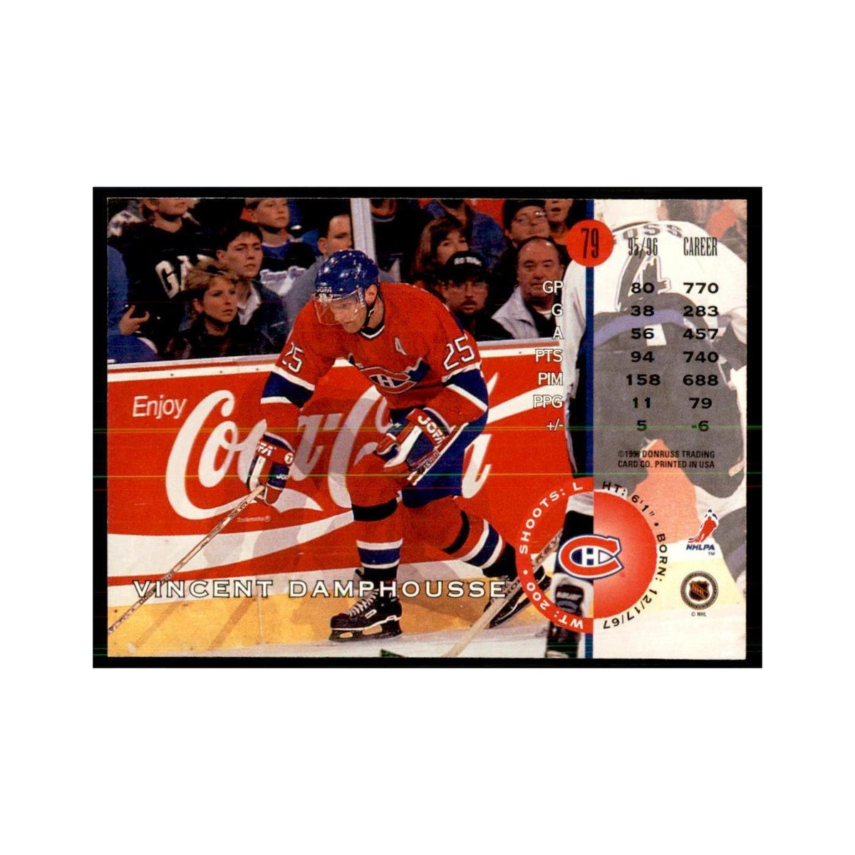 Vincent Damphousse 1996 Leaf #80 Hockey Cards Hockey Card NM