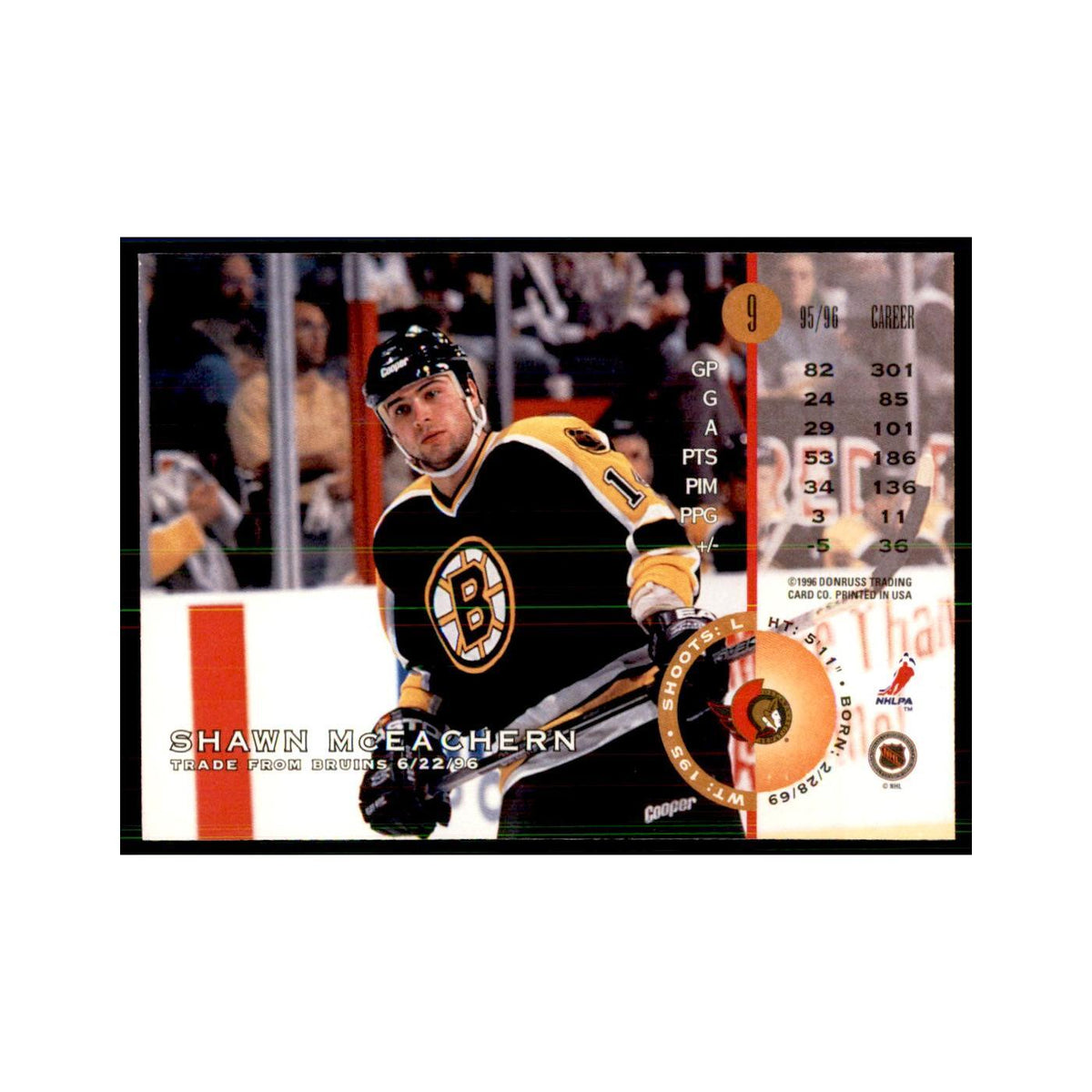 Shawn McEachern 1996 Leaf #9 Hockey Cards Hockey Card NM