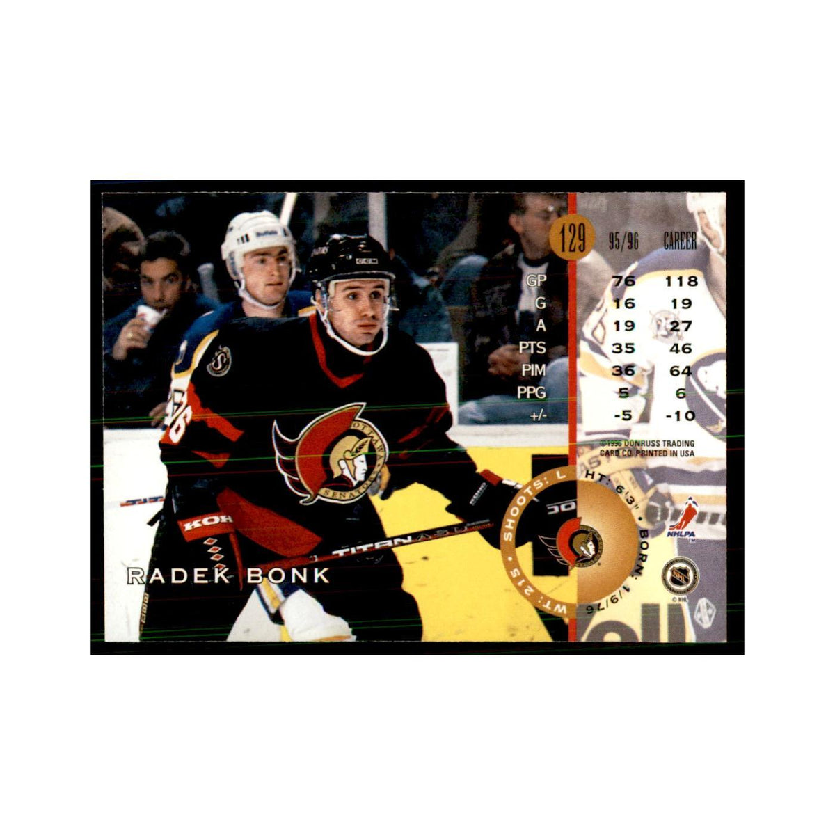 Radek Bonk 1996 Leaf #129 Hockey Cards Hockey Card NM