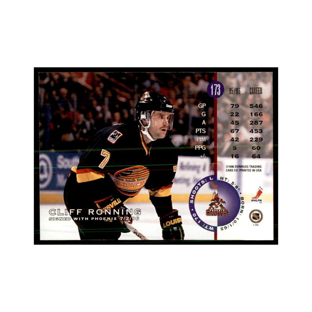 Cliff Ronning 1996 Leaf #173 Hockey Cards Hockey Card NM