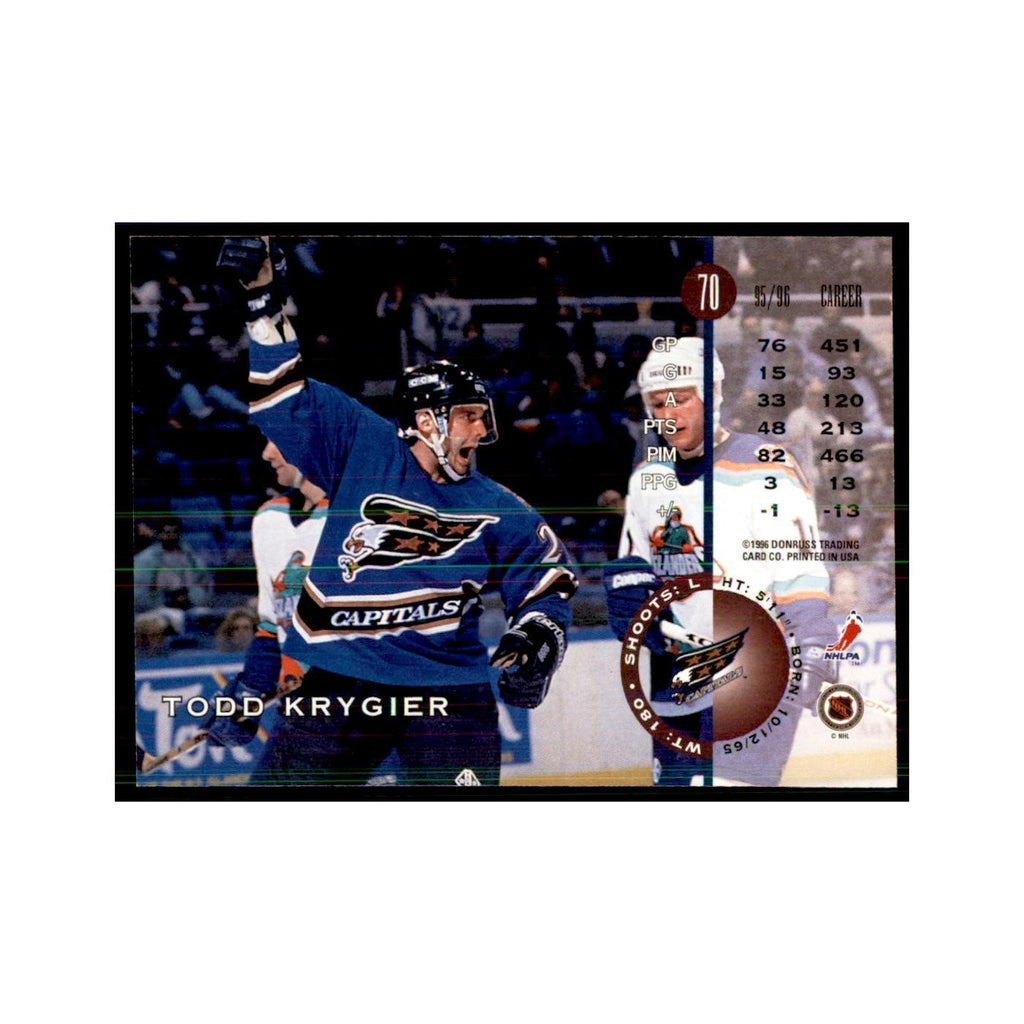 Todd Krygier 1996 Leaf #70 Hockey Cards Hockey Card NM