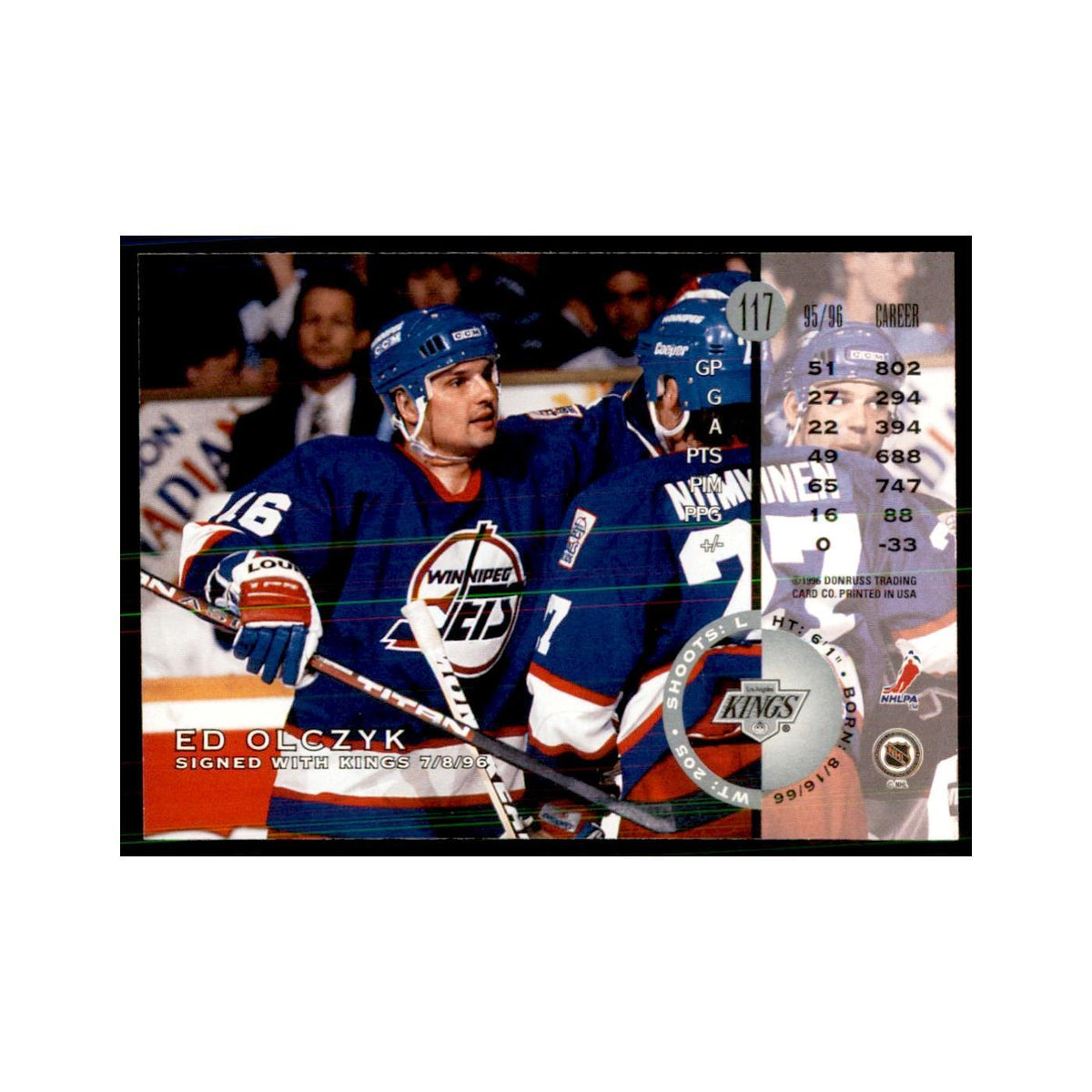 Ed Olczyk 1996 Leaf #117 Hockey Cards Hockey Card NM