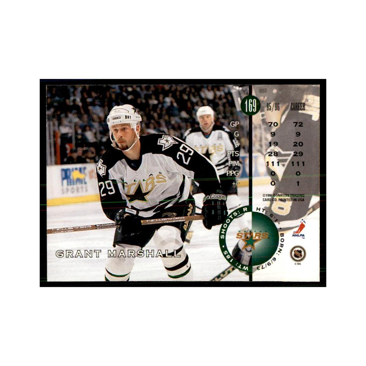 Grant Marshall 1996 Leaf #169 Hockey Cards Hockey Card NM