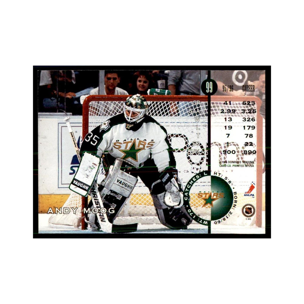 Andy Moog 1996 Leaf #99 Hockey Cards Hockey Card NM