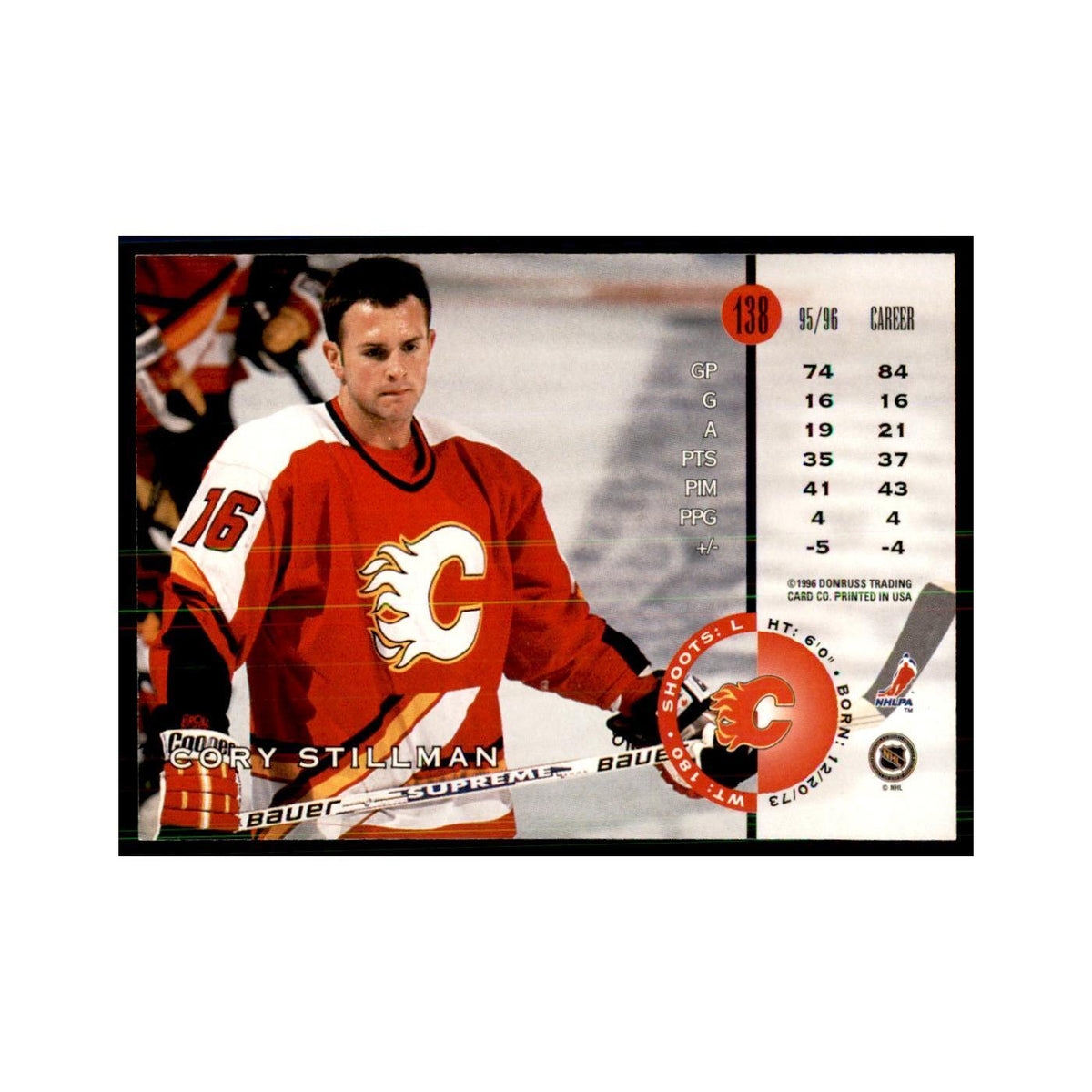 Cory Stillman 1996 Leaf #138 Hockey Cards Hockey Card NM