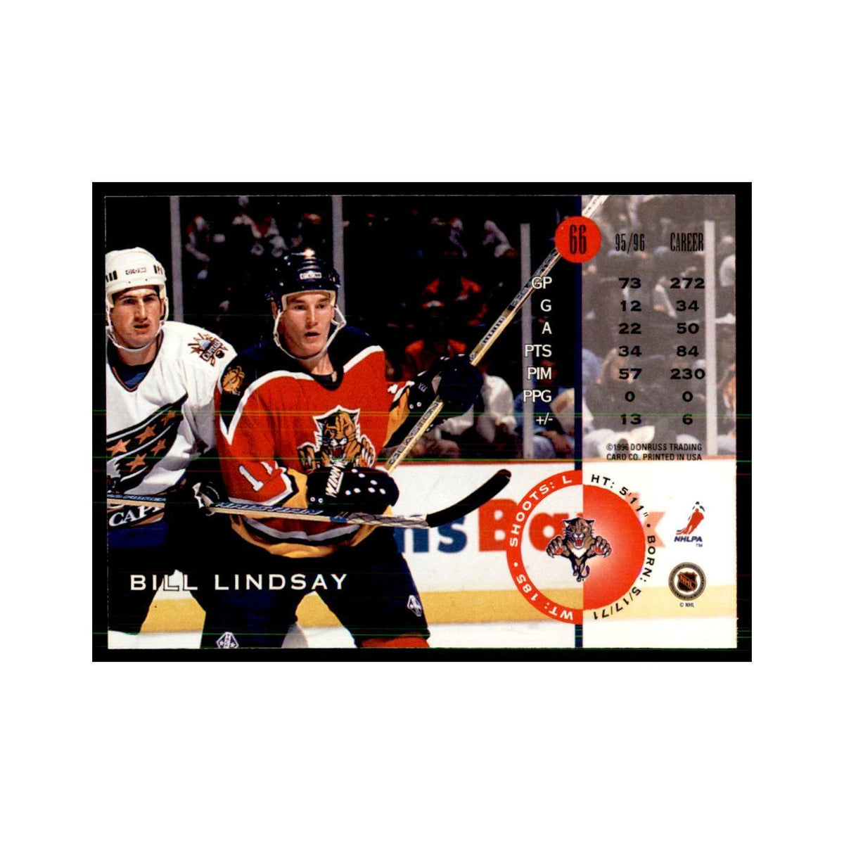 Bill Lindsay 1996 Leaf #66 Hockey Cards Hockey Card NM