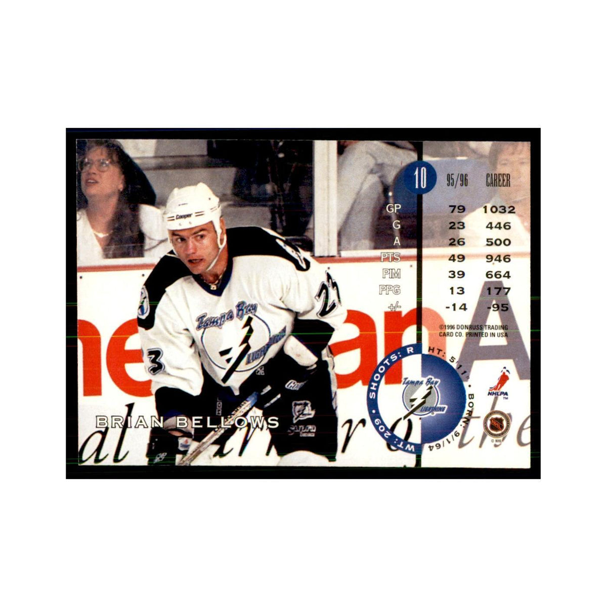 Brian Bellows 1996 Leaf #10 Hockey Cards Hockey Card NM