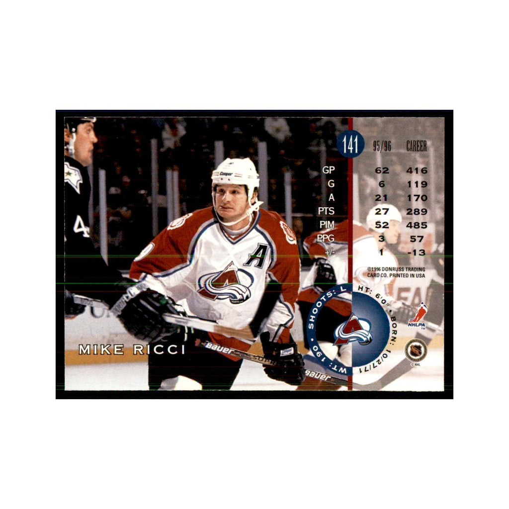 Mike Ricci 1996 Leaf #141 Hockey Cards Hockey Card NM