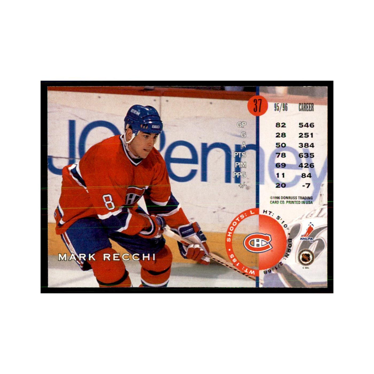 Mark Recchi 1996 Leaf #37 Hockey Cards Hockey Card NM