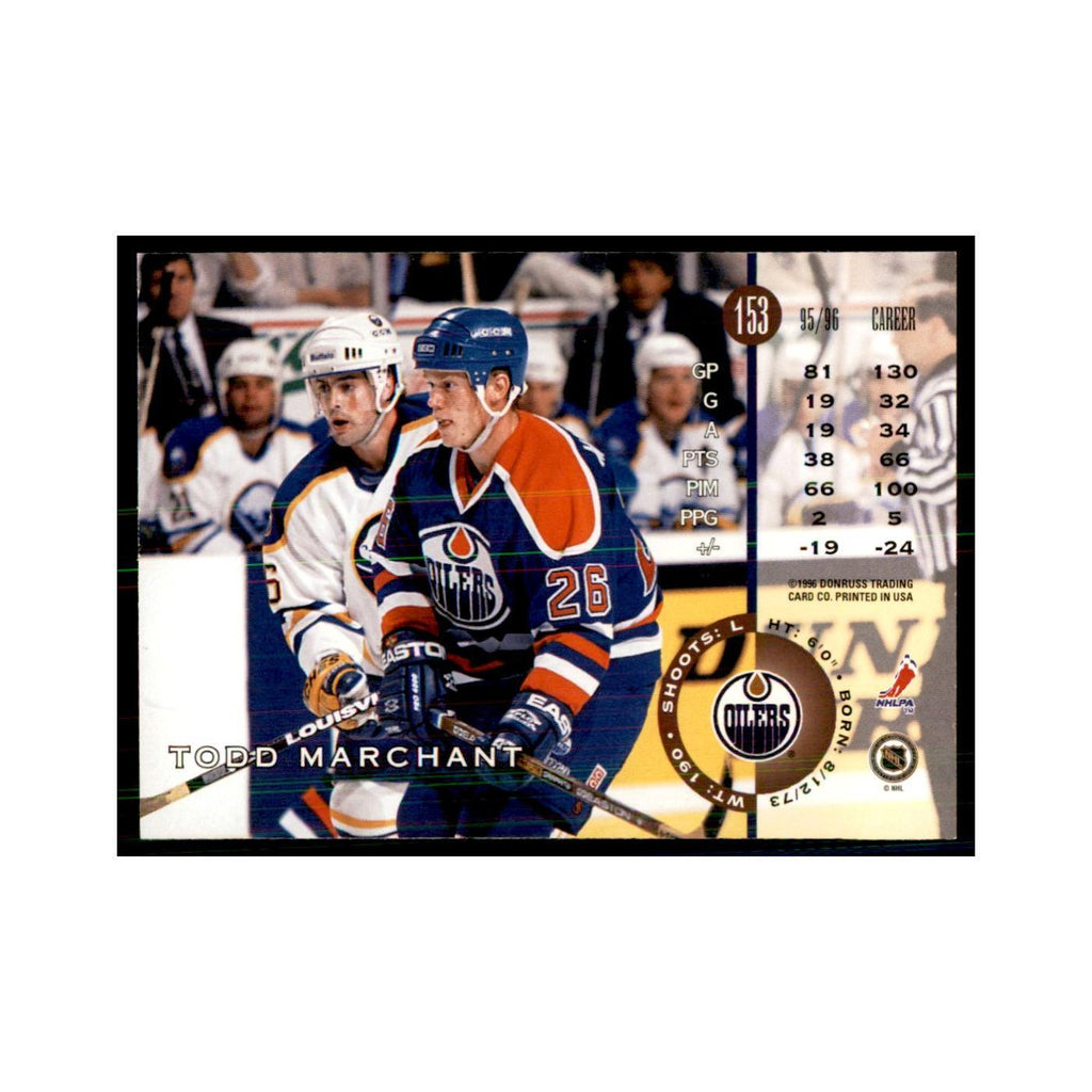 Todd Marchant 1996 Leaf #153 Hockey Cards Hockey Card NM