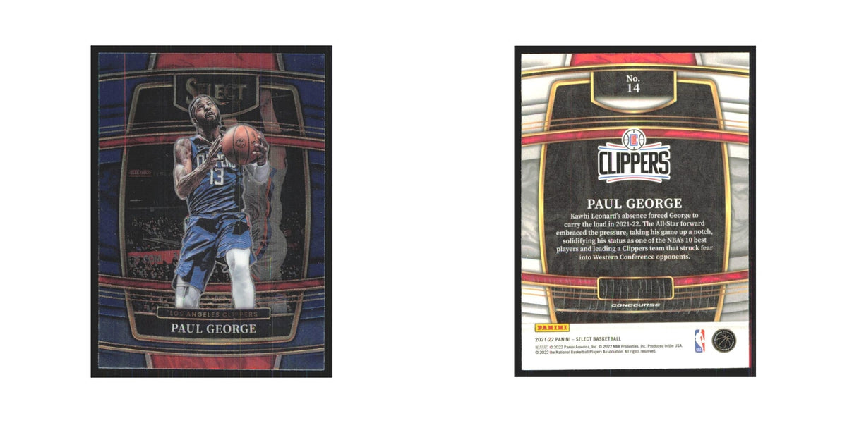 Paul George 2021 Panini Select #14 Los Angeles Clippers Basketball Card NM