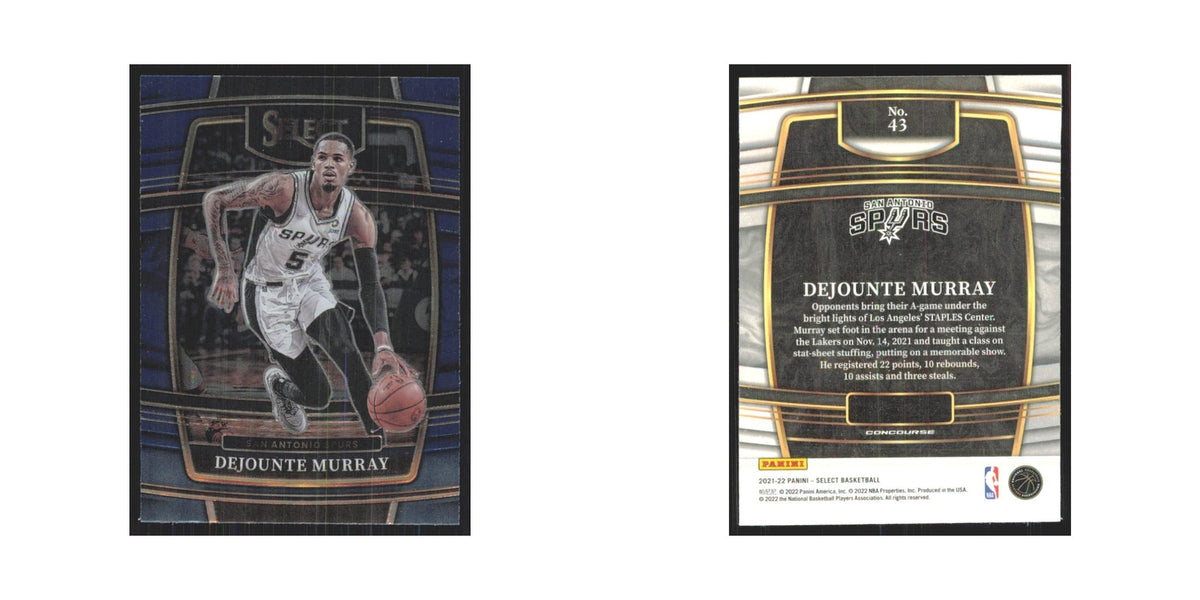 Dejounte Murray 2021 Panini Select #43 San Antonio Spurs Basketball Card NM