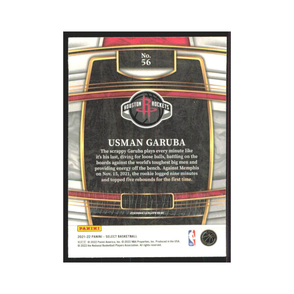 Usman Garuba 2021 Panini Select #56 Houston Rockets Basketball Card NM