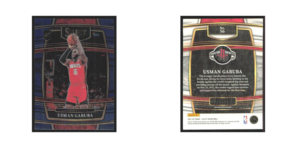 Usman Garuba 2021 Panini Select #56 Houston Rockets Basketball Card NM