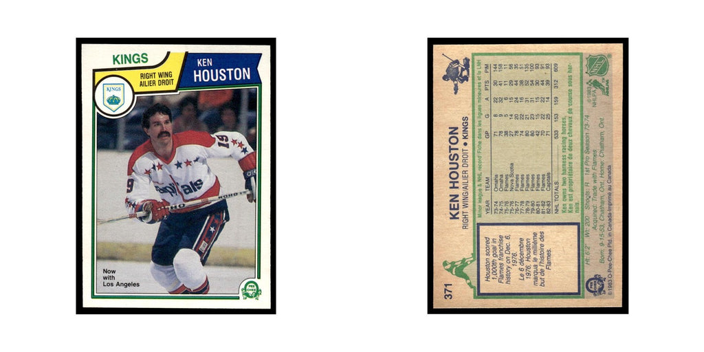 Ken Houston 1983 O-Pee-Chee #371 Los Angeles Kings Hockey Card EX