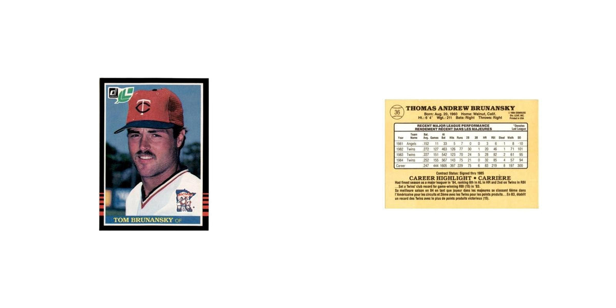 Tom Brunansky 1985 Leaf #36 Minnesota Twins Baseball Card NM