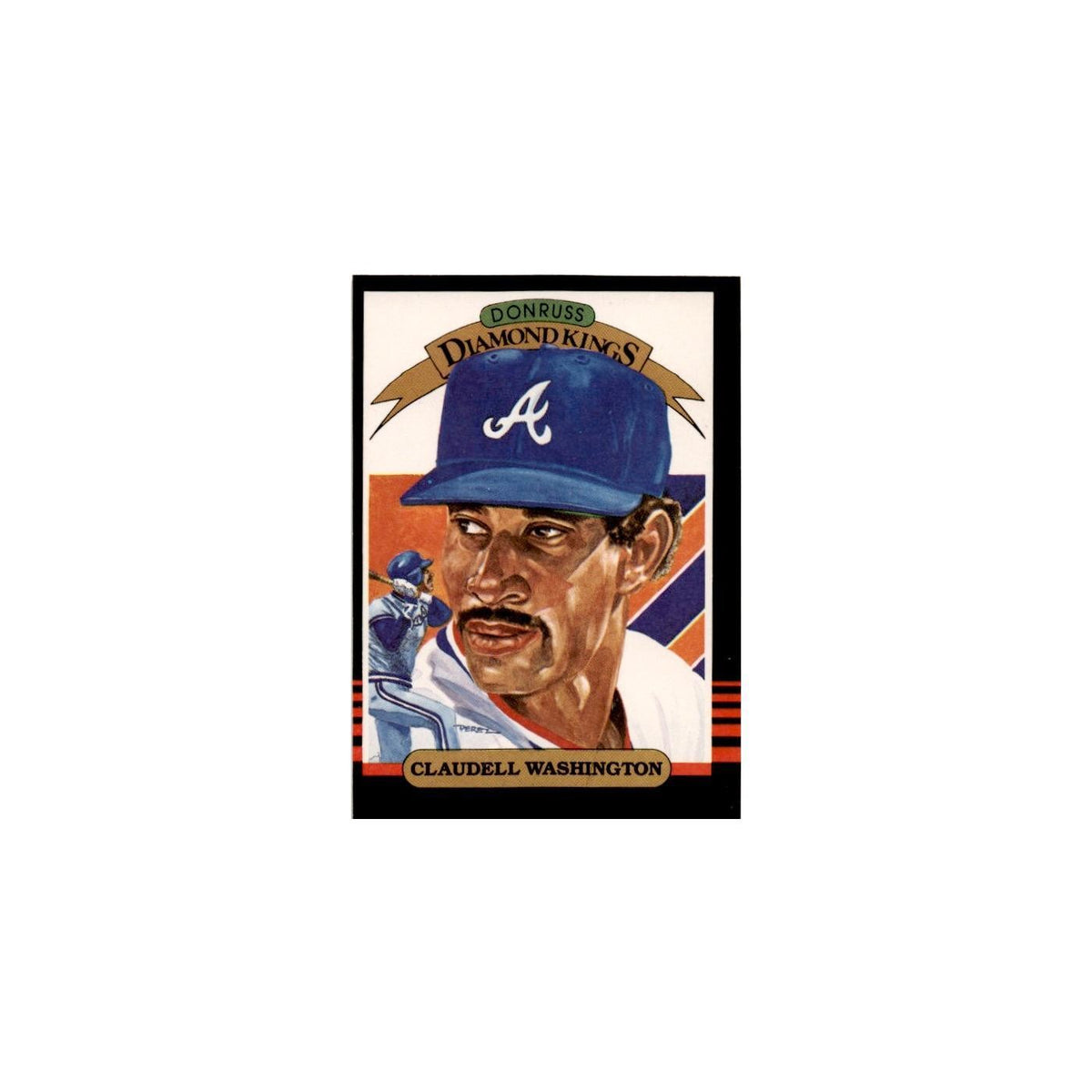 Claudell Washington 1985 Leaf #11 Atlanta Braves Baseball Card NM