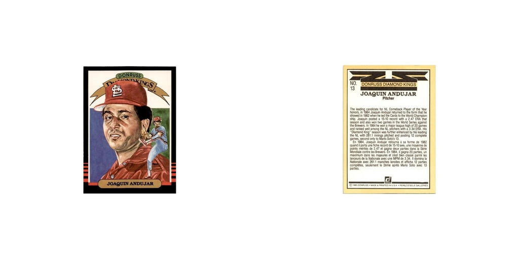 Joaquin Andujar 1985 Leaf #13 St. Louis Cardinals Baseball Card NM