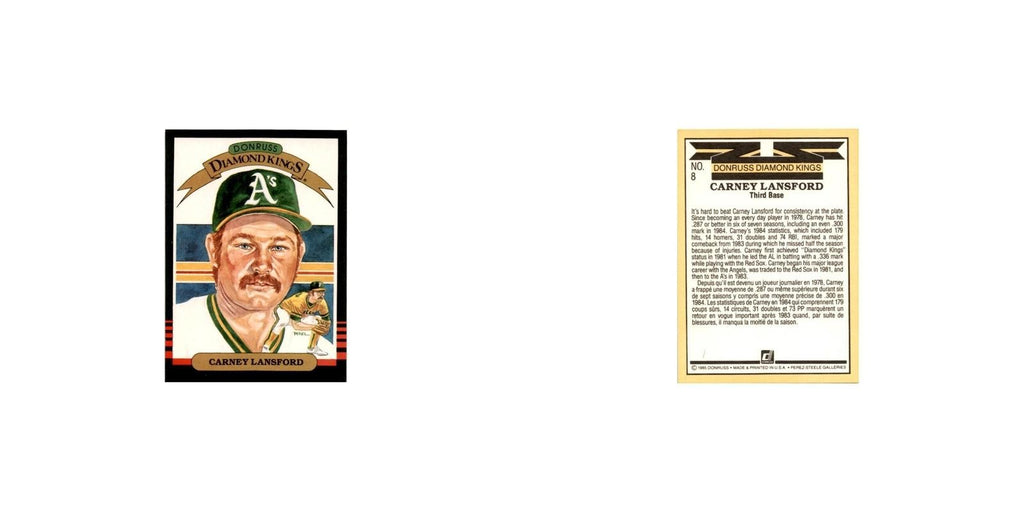 Carney Lansford 1985 Leaf #8 Oakland Athletics Baseball Card NM