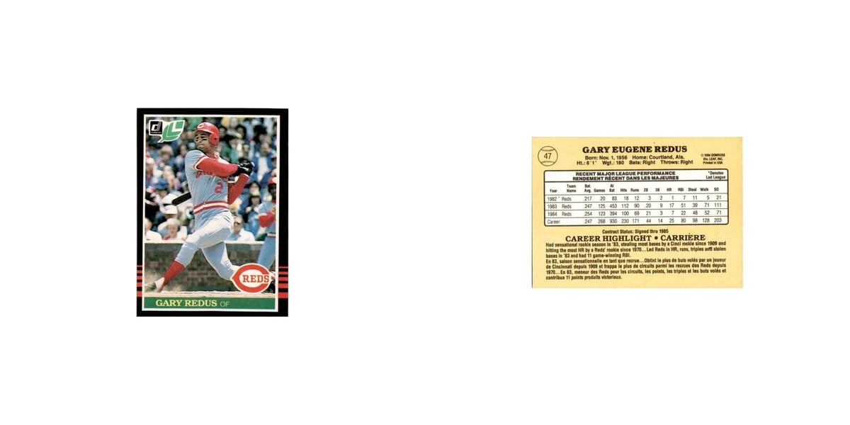 Gary Redus 1985 Leaf #47 Cincinnati Reds Baseball Card NM