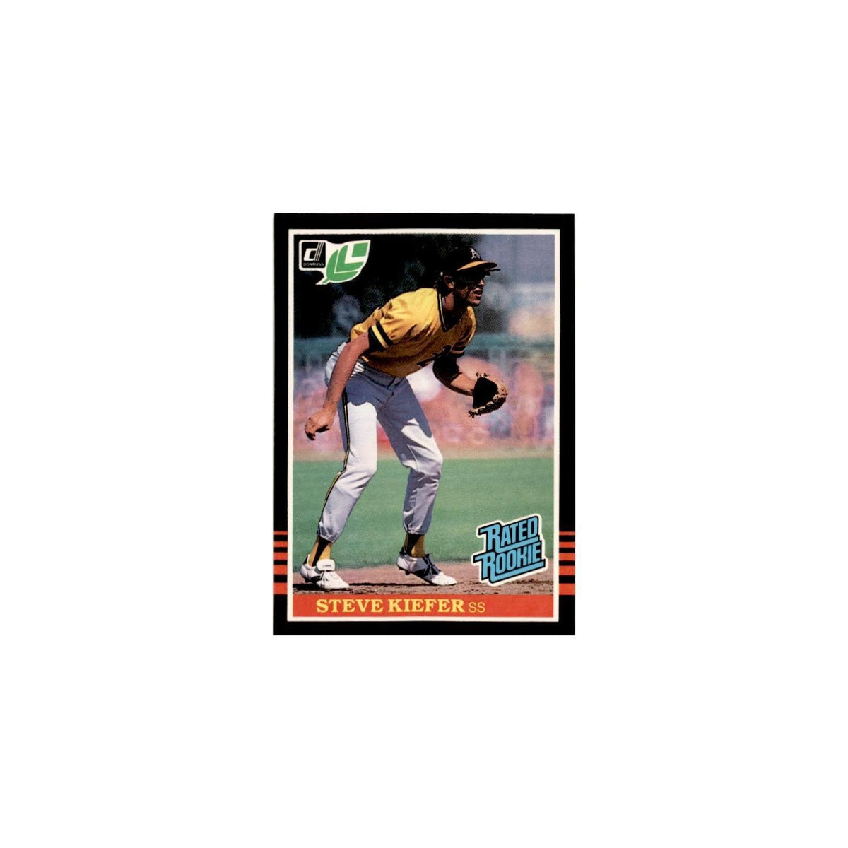 Steve Kiefer Rookie 1985 Leaf #27 Oakland Athletics Baseball Card NM