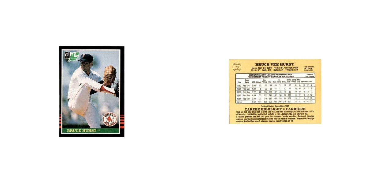Bruce Hurst 1985 Leaf #73 Boston Red Sox Baseball Card NM