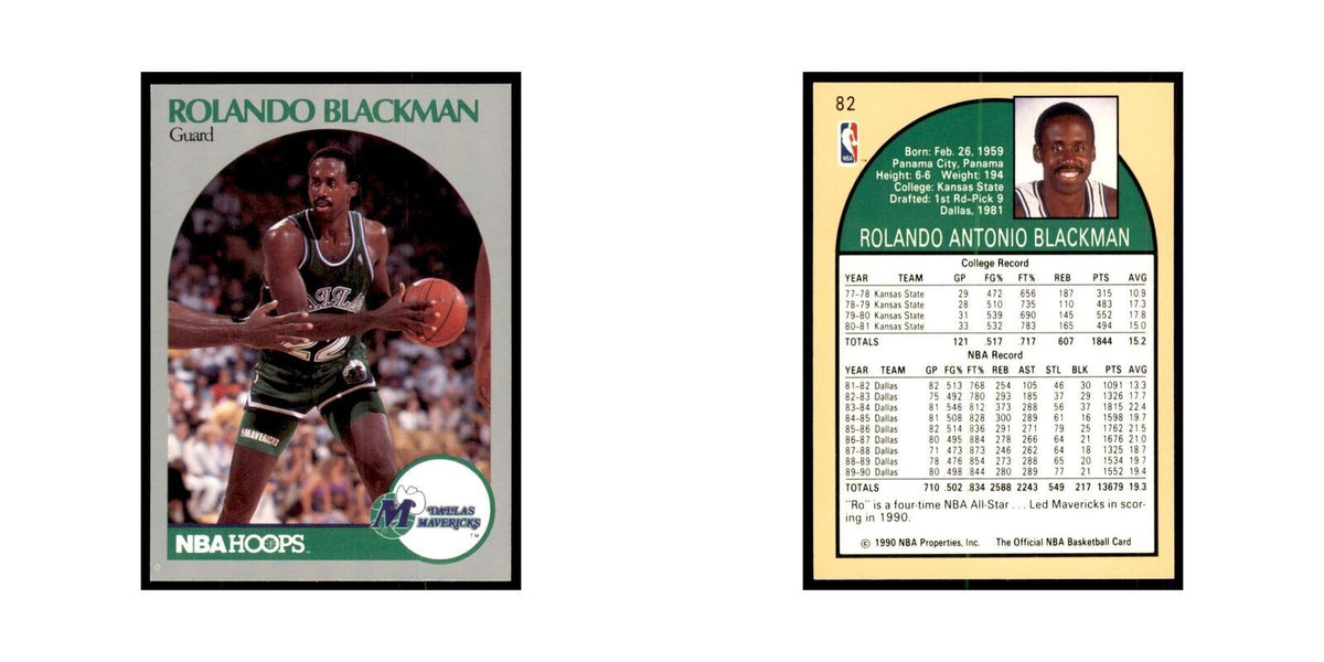 1990 Hoops Rolando Blackman Basketball Cards #82