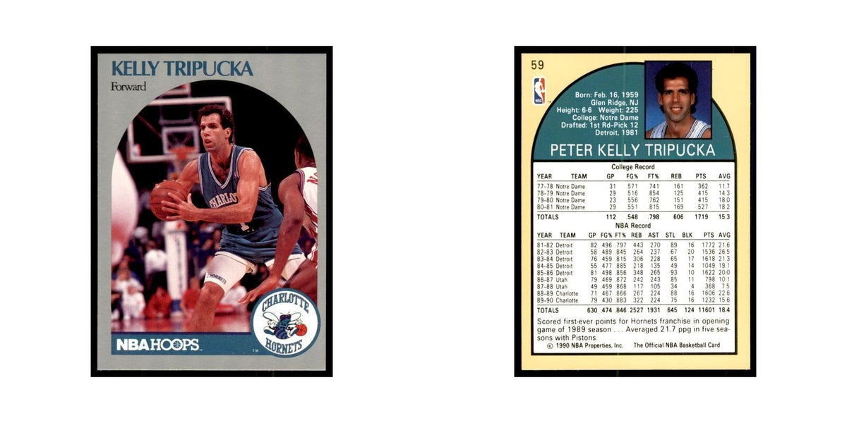 1990 Hoops Kelly Tripucka Basketball Cards #59