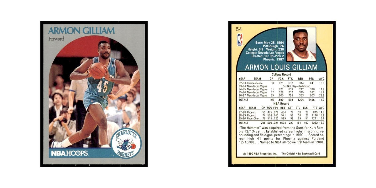 1990 Hoops Armon Gilliam Basketball Cards #54