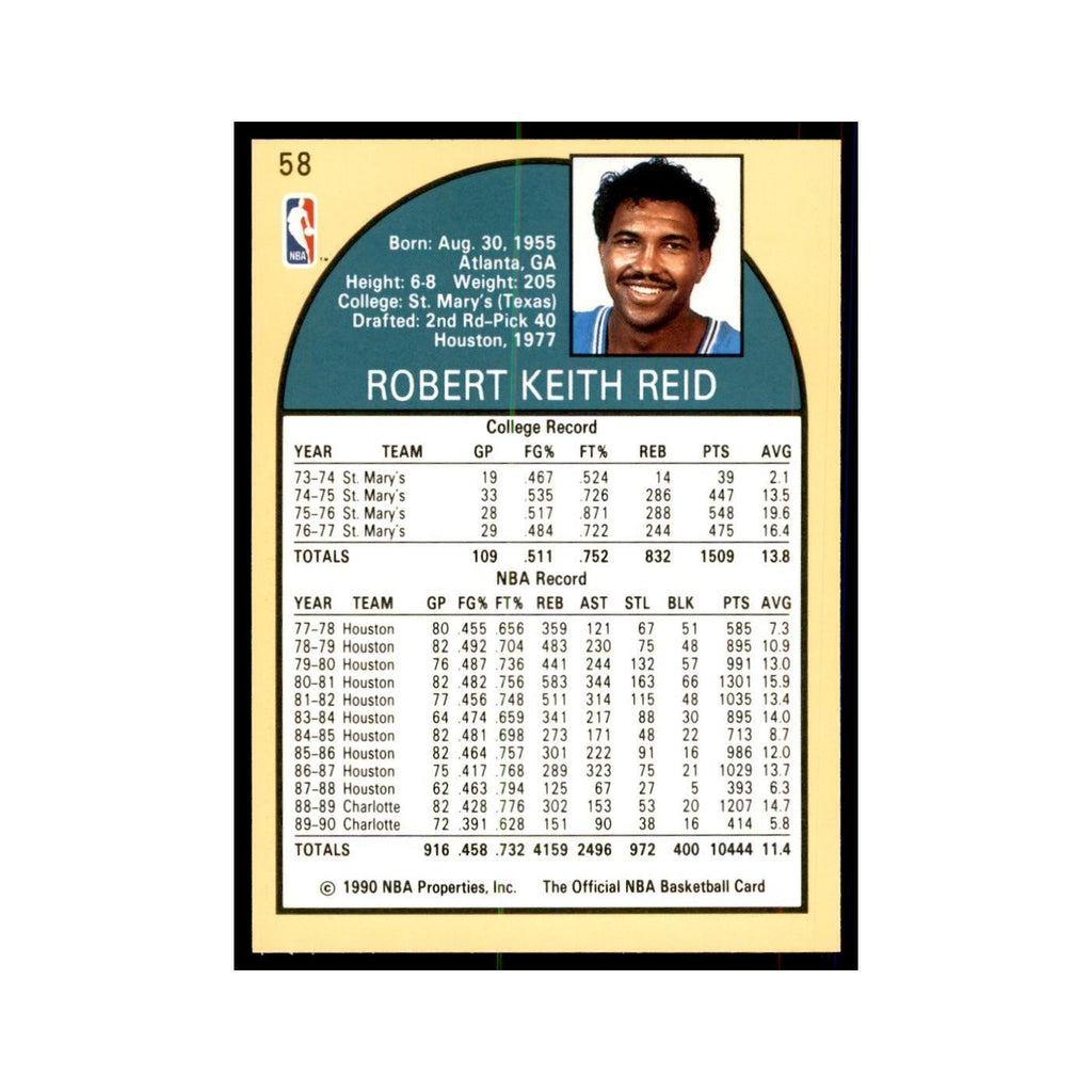 1990 Hoops Robert Reid Basketball Cards #58