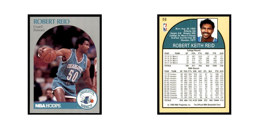 1990 Hoops Robert Reid Basketball Cards #58