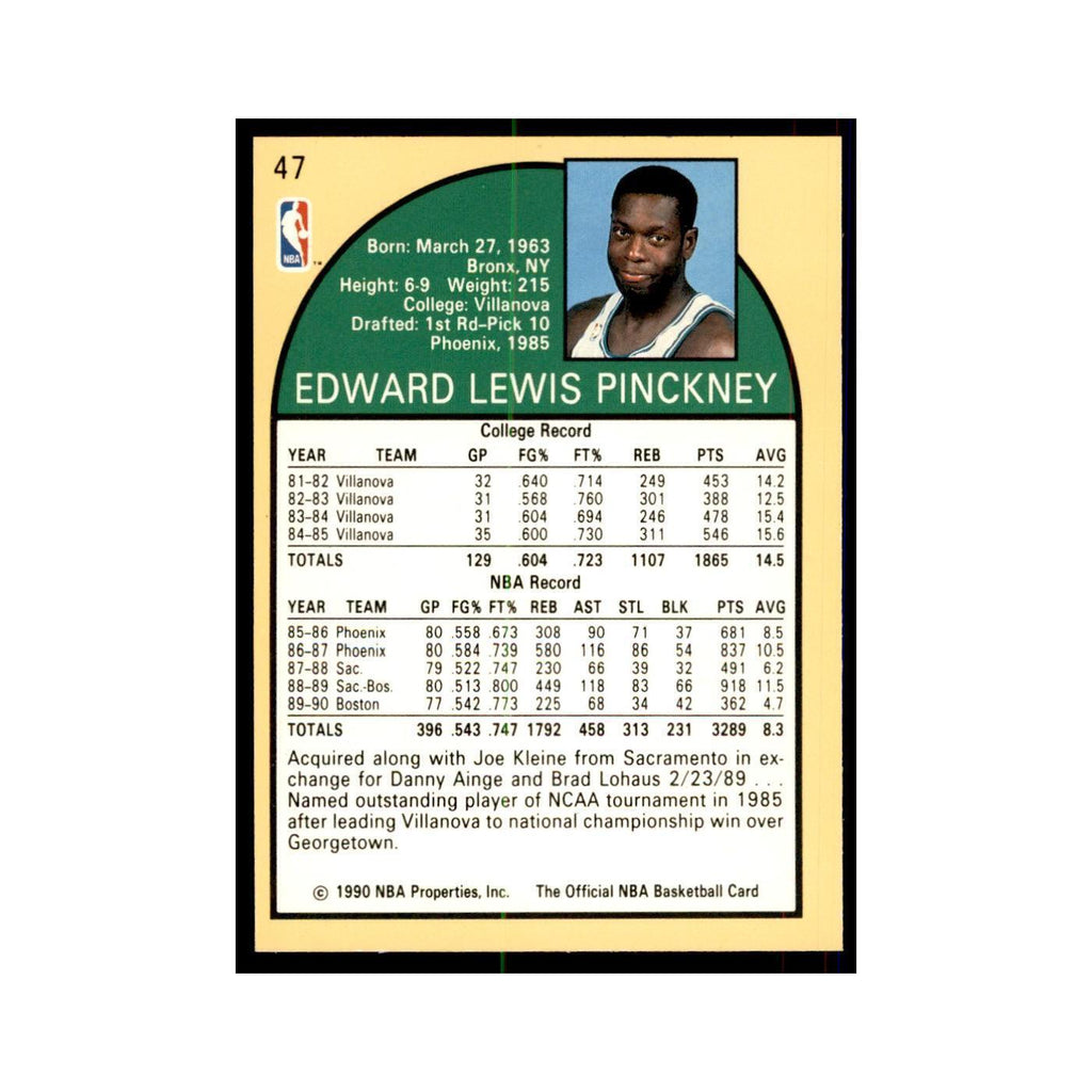 1990 Hoops Ed Pinckney Basketball Cards #47