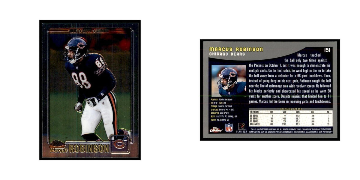 2001 Topps Chrome Marcus Robinson Football Cards #151