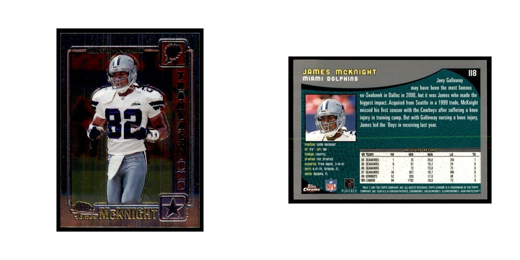 2001 Topps Chrome James McKnight Football Cards #118