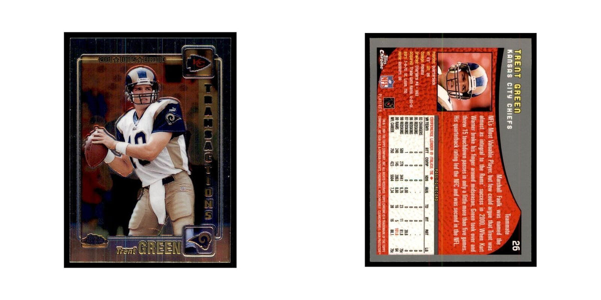 2001 Topps Chrome Trent Green Football Cards #26