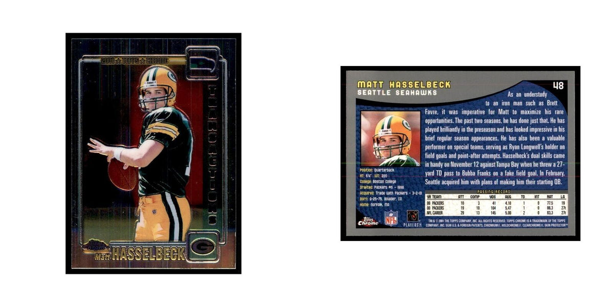 2001 Topps Chrome Matt Hasselbeck Football Cards #48