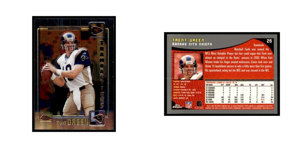 2001 Topps Chrome Trent Green Football Cards #26
