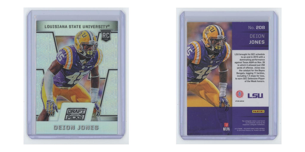 2016 Panini Prizm Collegiate Draft Picks Deion Jones RC LSU Tigers #208