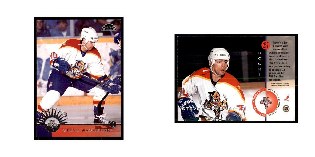 Steve Washburn 1996 Leaf #237 Hockey Cards Hockey Card NM