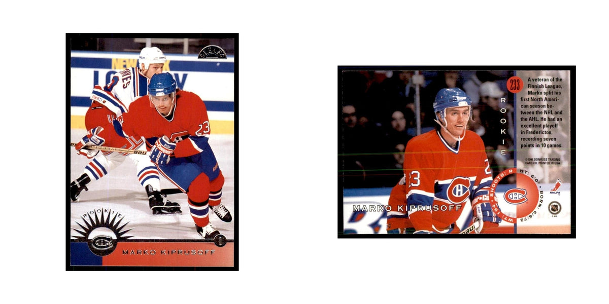 Marko Kiprusoff 1996 Leaf #233 Hockey Cards Hockey Card NM